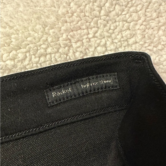 Citizens of Humanity Black Rocket High Rise Skinny Jeans Raw Hem - Picture 9 of 13